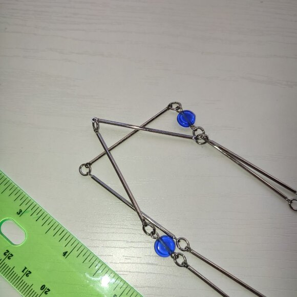 Classy Blue Silver Necklace - Picture 5 of 5